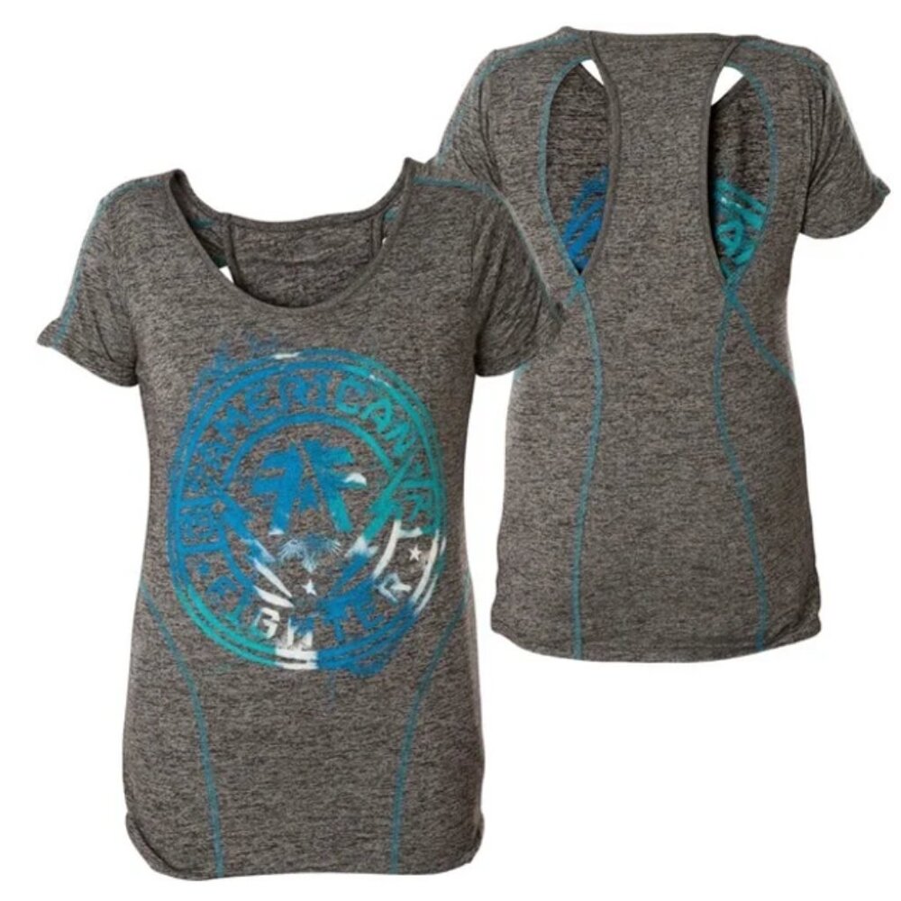American Fighter Heather Gray Graphic T-Shirt